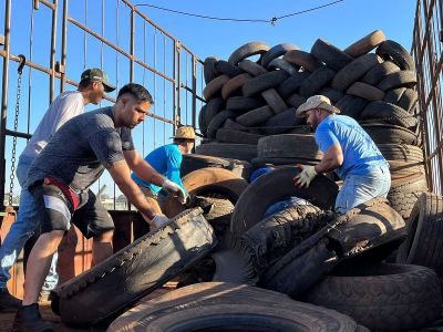 Jardim encaminha 24 toneladas de pneus para logística reversa